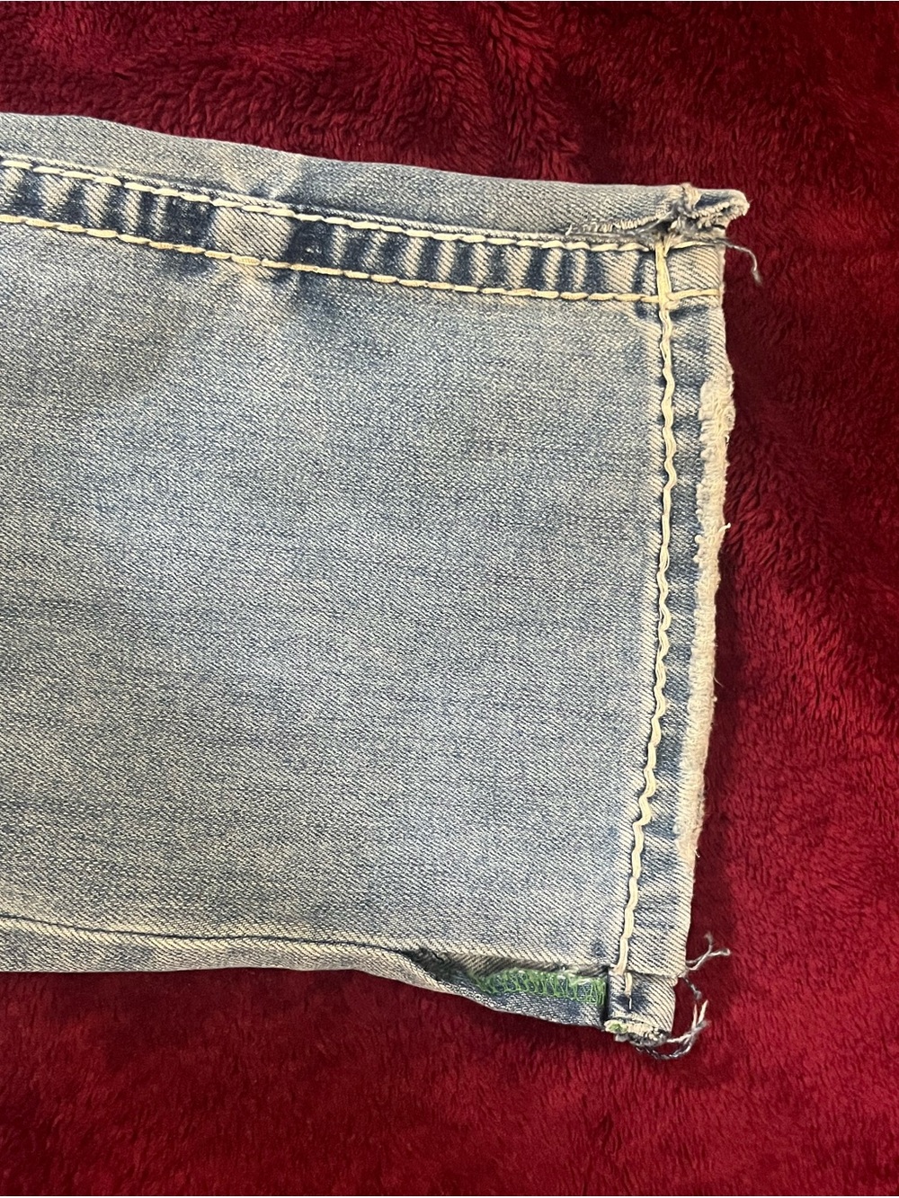 Men’s Light Blue Straight Leg Jeans - Picture 8 of 11